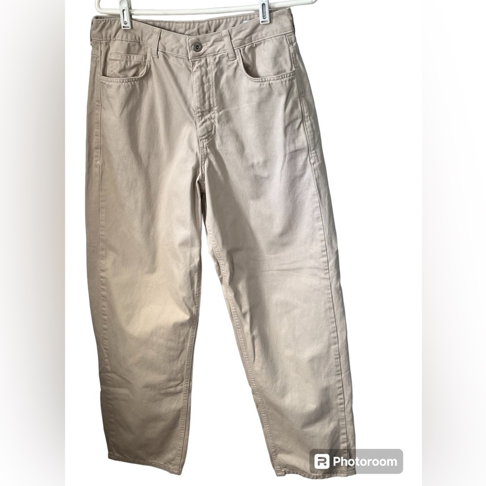 Collision x004 Dad Cream Colored Jeans Sz 32 X 34